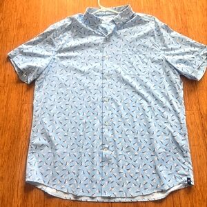 Southern Tide Short Sleeve Button Down Shirt.